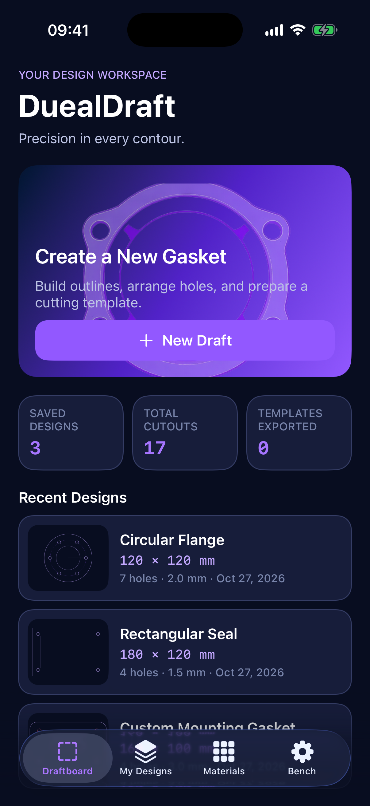 Draftboard home with recent gasket projects